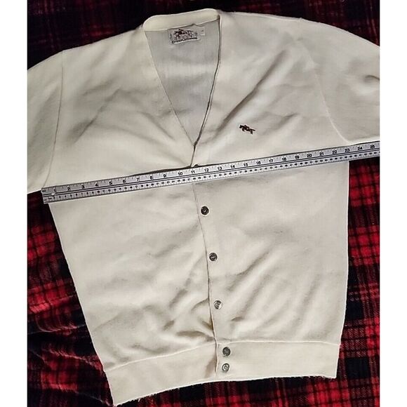 Vintage Steeple Chase Tan V Neck Orlon Cardigan Sweater‎ Made In USA Men's Large - Picture 11 of 16